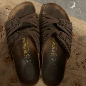 Size 40 brown leather Birkenstocks